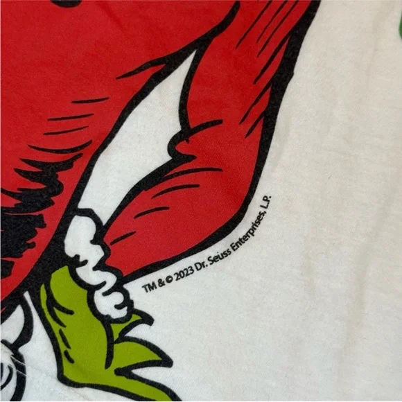 Old Navy White Grinch Vibes Kids Shirt - Picture 6 of 8
